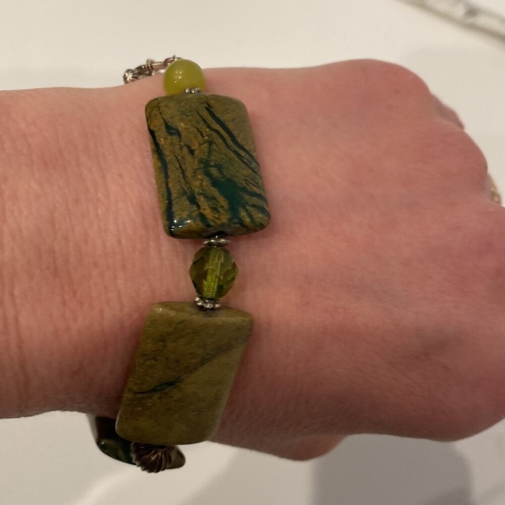 Bracelet Multicolored Rectangular Gemstones With … - image 3